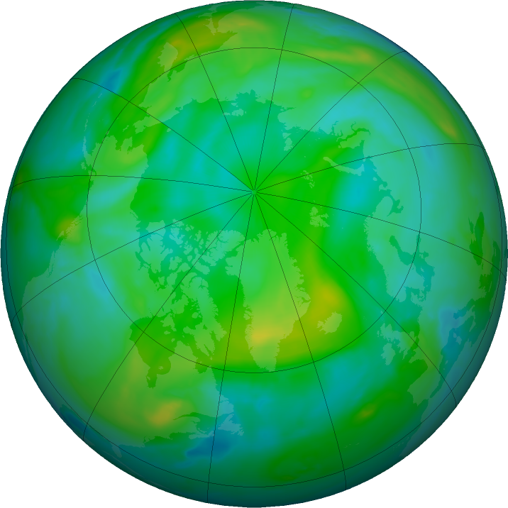 Arctic ozone map for 08 September 2024